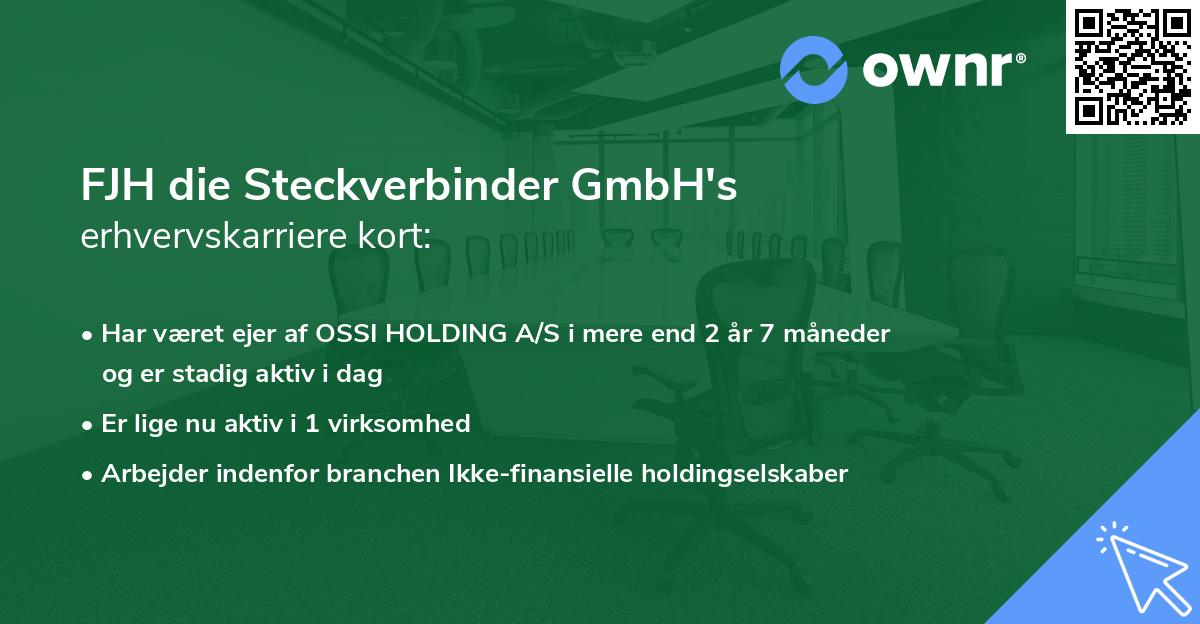 FJH die Steckverbinder GmbH's erhvervskarriere kort