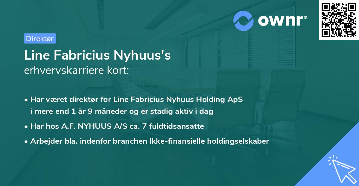 Line Fabricius Nyhuus's erhvervskarriere kort