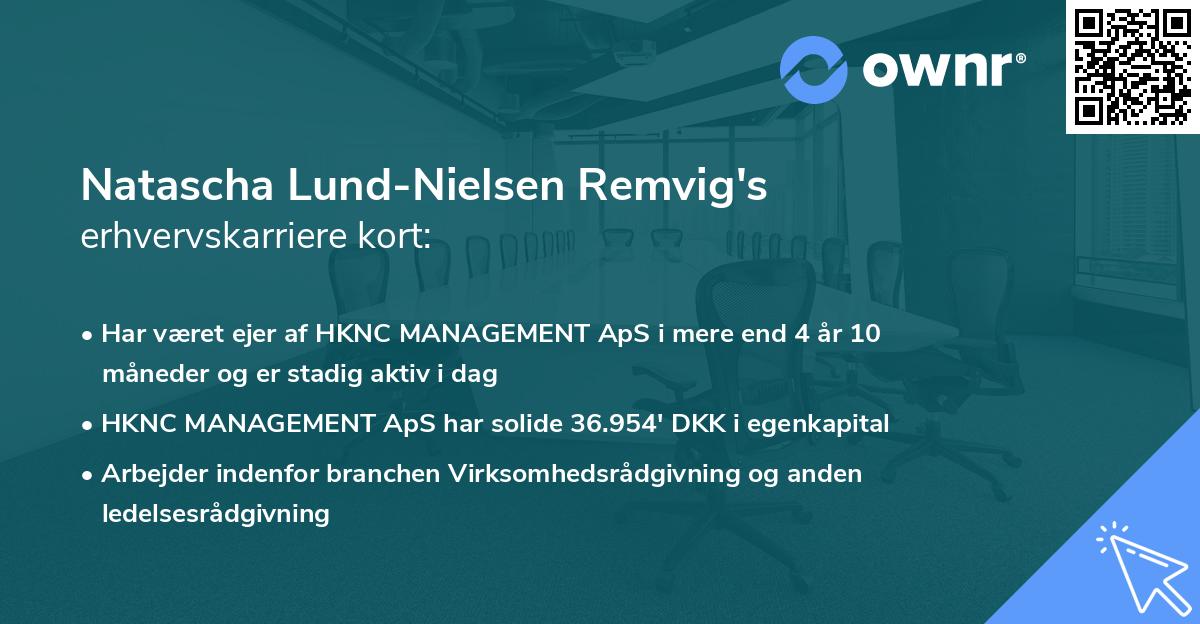 Natascha Lund-Nielsen Remvig's erhvervskarriere kort
