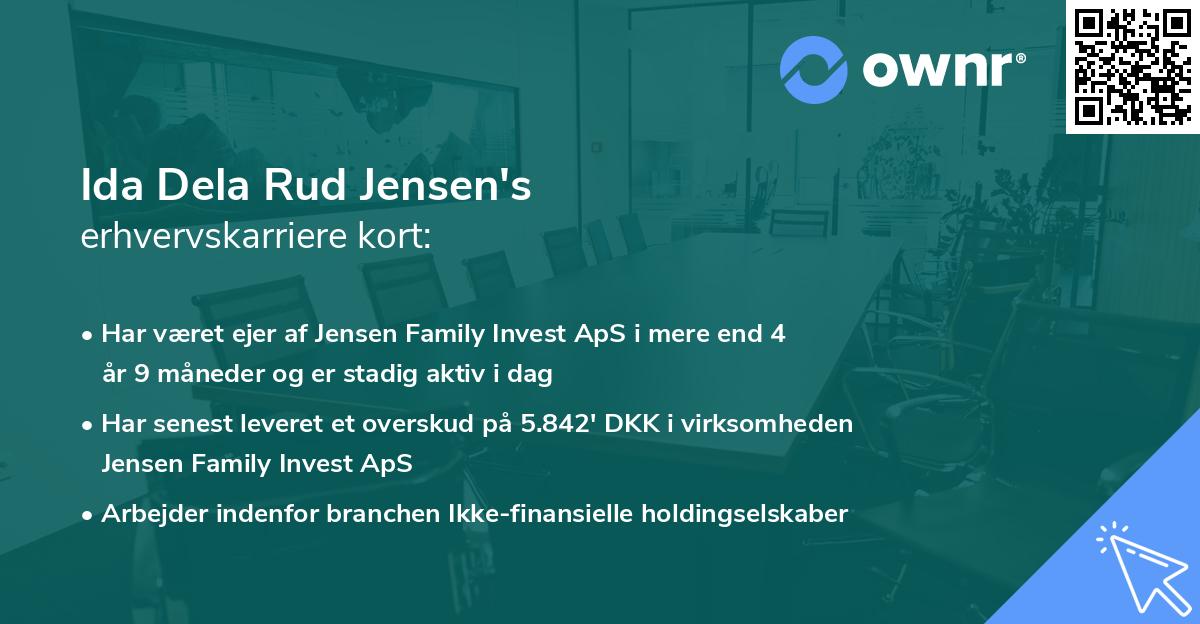 Ida Dela Rud Jensen's erhvervskarriere kort