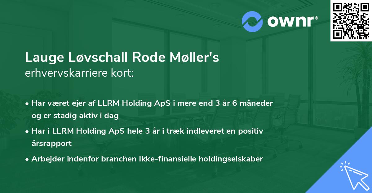 Lauge Løvschall Rode Møller's erhvervskarriere kort