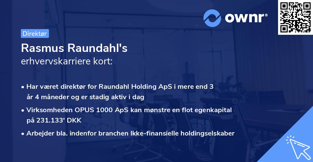Rasmus Raundahl's erhvervskarriere kort