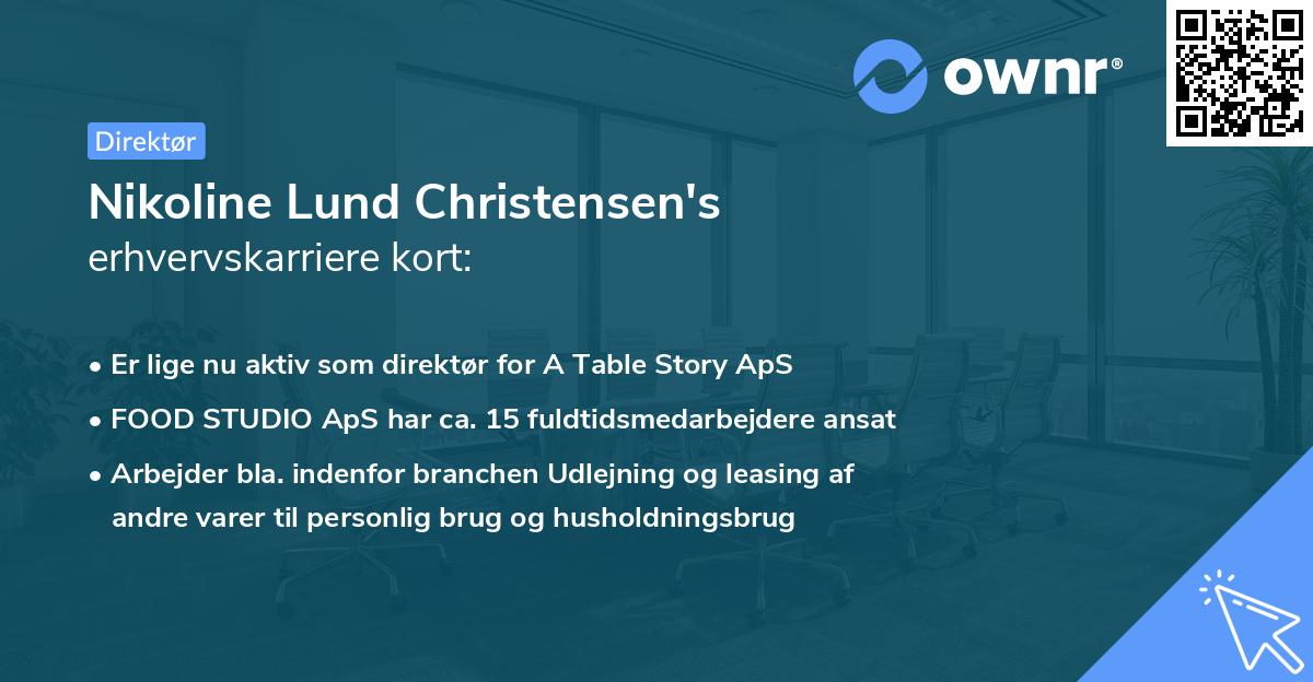 Nikoline Lund Christensen's erhvervskarriere kort