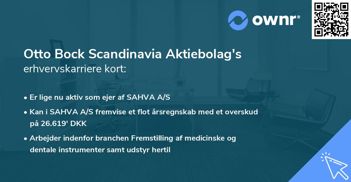 Otto Bock Scandinavia Aktiebolag's erhvervskarriere kort