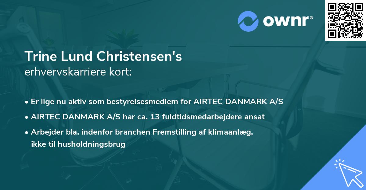 Trine Lund Christensen's erhvervskarriere kort