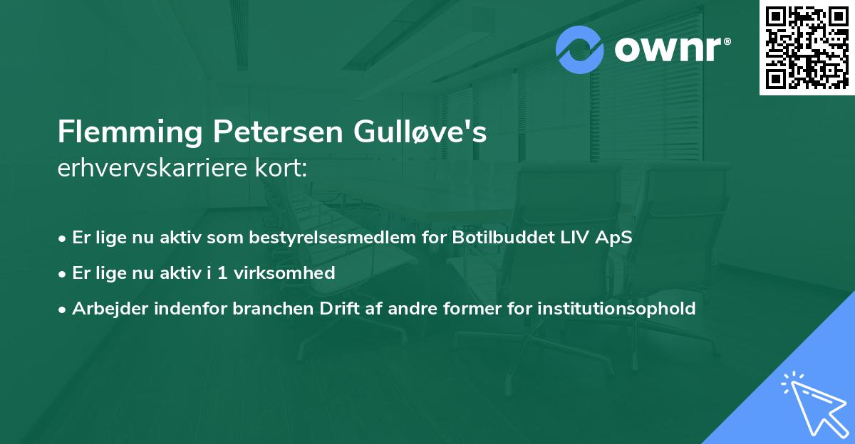 Flemming Petersen Gulløve's erhvervskarriere kort