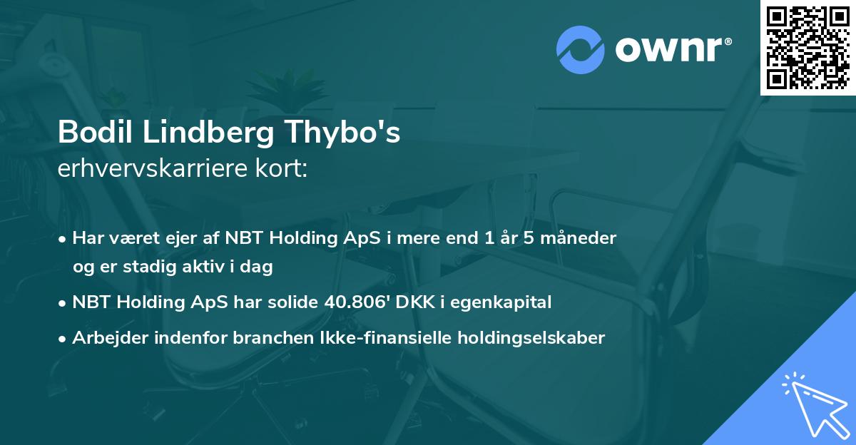 Bodil Lindberg Thybo's erhvervskarriere kort