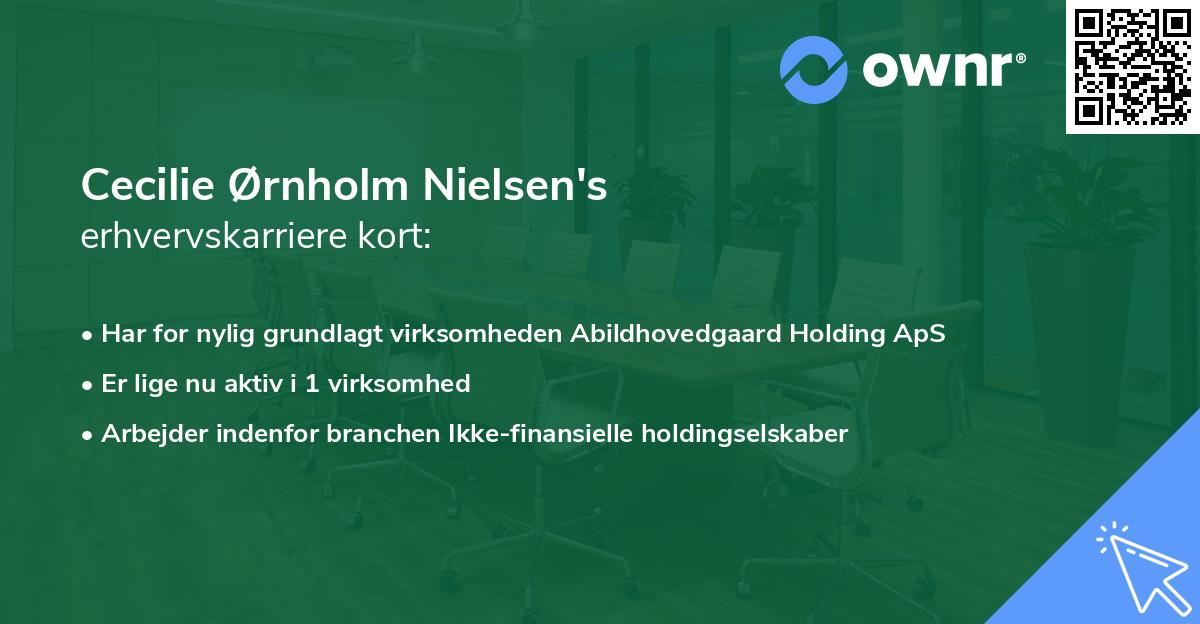 Cecilie Ørnholm Nielsen's erhvervskarriere kort