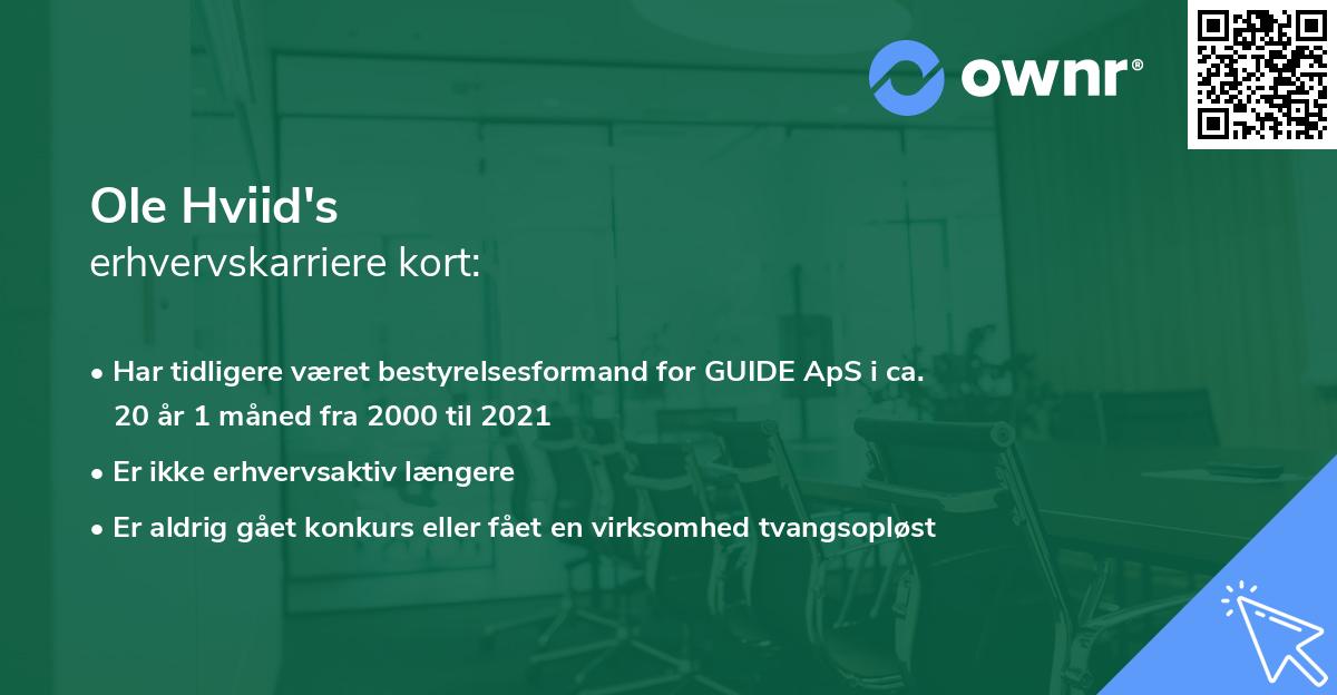 Ole Hviid's erhvervskarriere kort