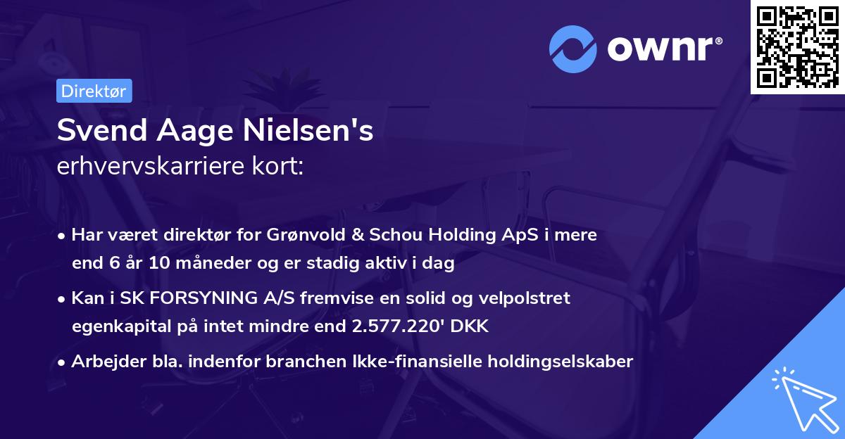 Svend Aage Nielsen's erhvervskarriere kort
