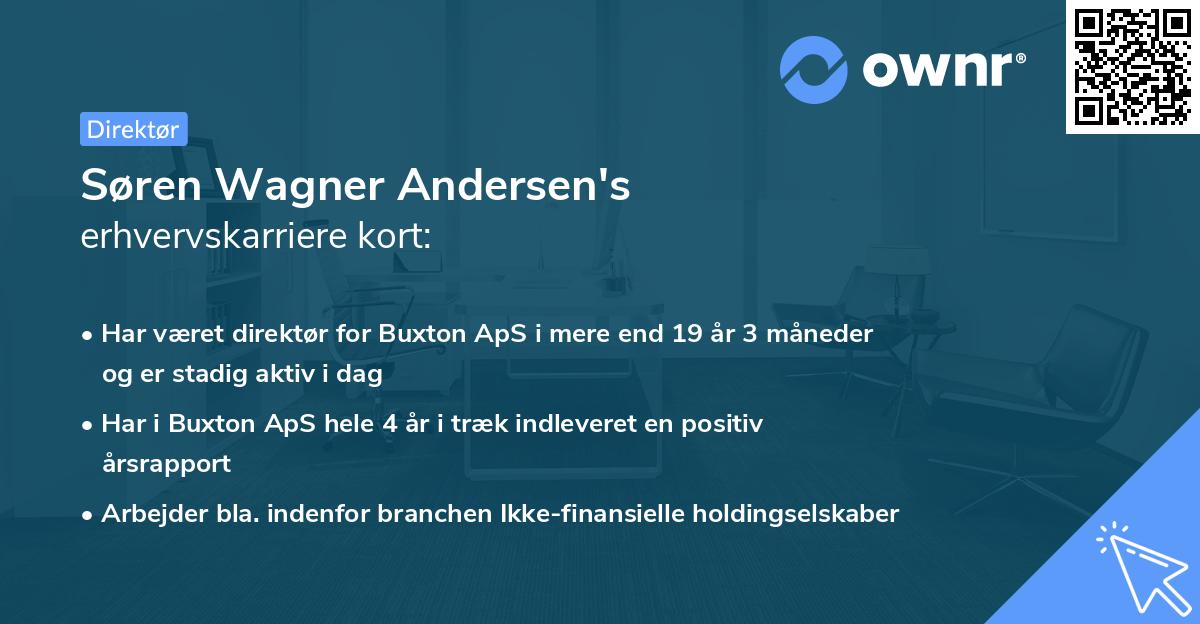 Søren Wagner Andersen's erhvervskarriere kort
