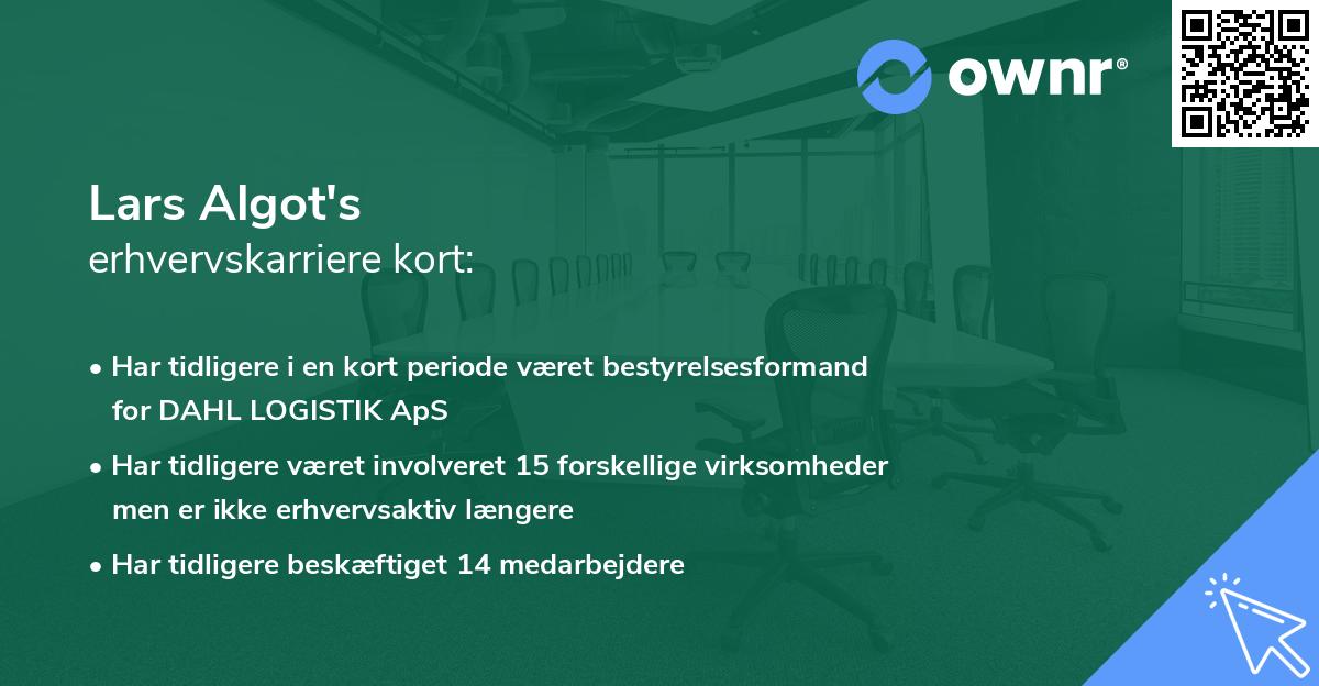 Lars Algot's erhvervskarriere kort