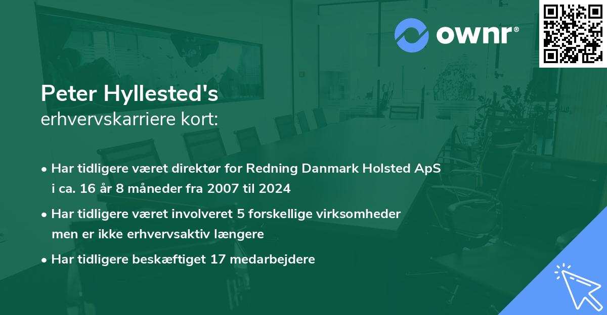 Peter Hyllested's erhvervskarriere kort