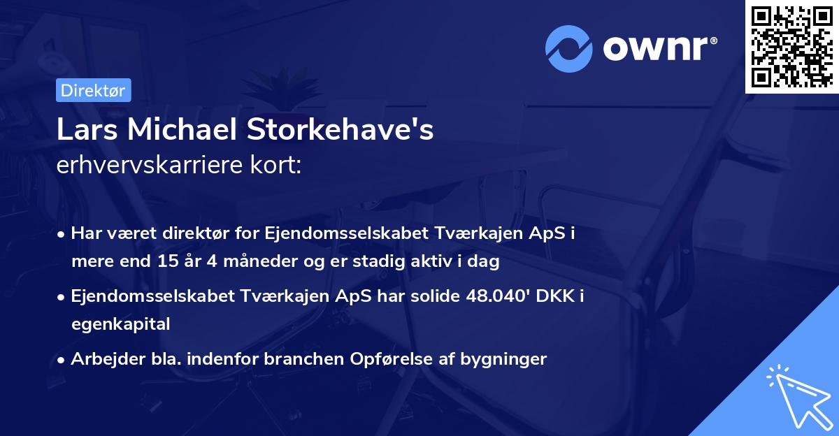 Lars Michael Storkehave's erhvervskarriere kort