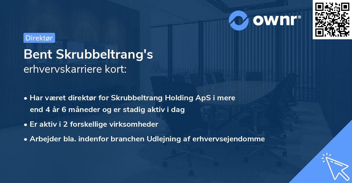 Bent Skrubbeltrang's erhvervskarriere kort