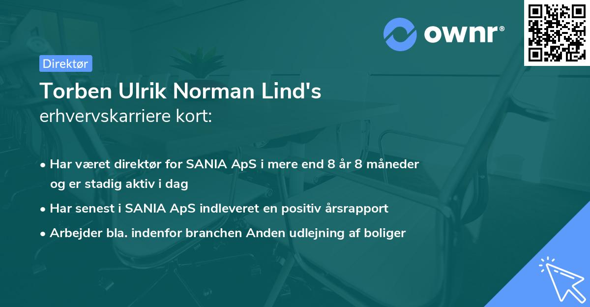 Torben Ulrik Norman Lind's erhvervskarriere kort