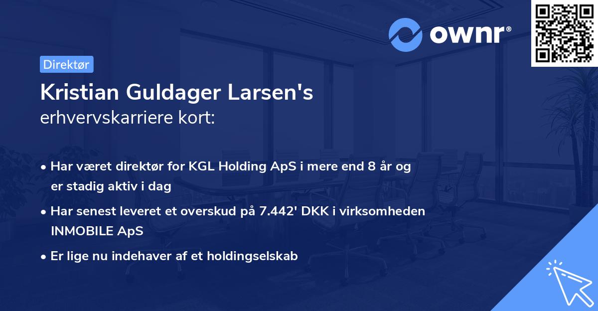 Kristian Guldager Larsen's erhvervskarriere kort