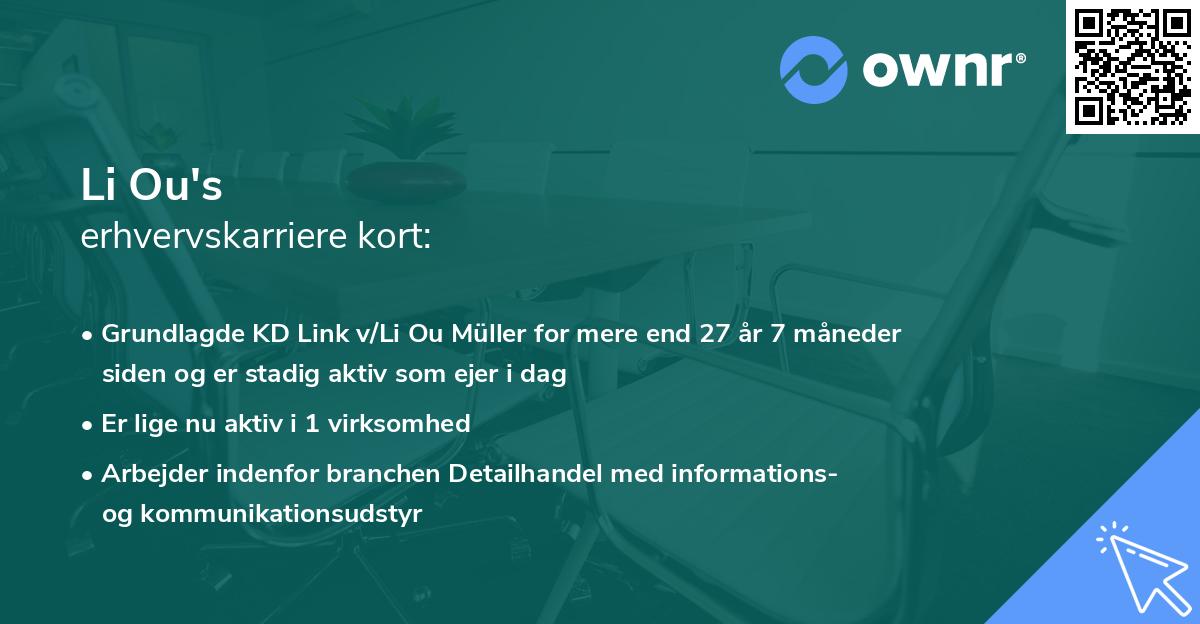 Li Ou's erhvervskarriere kort