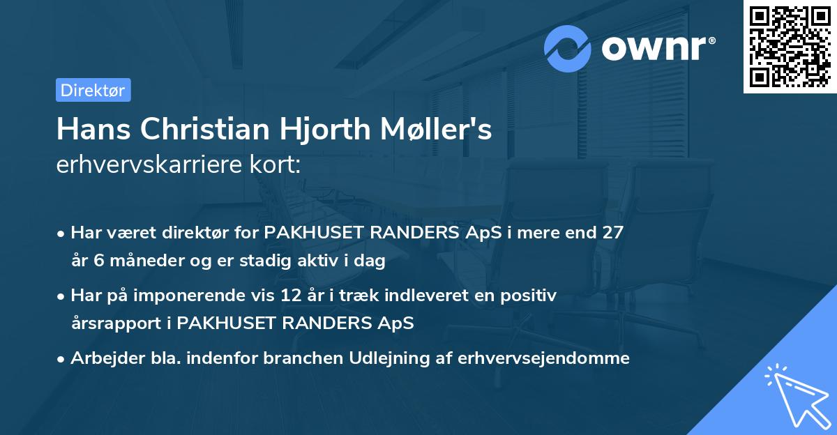 Hans Christian Hjorth Møller's erhvervskarriere kort