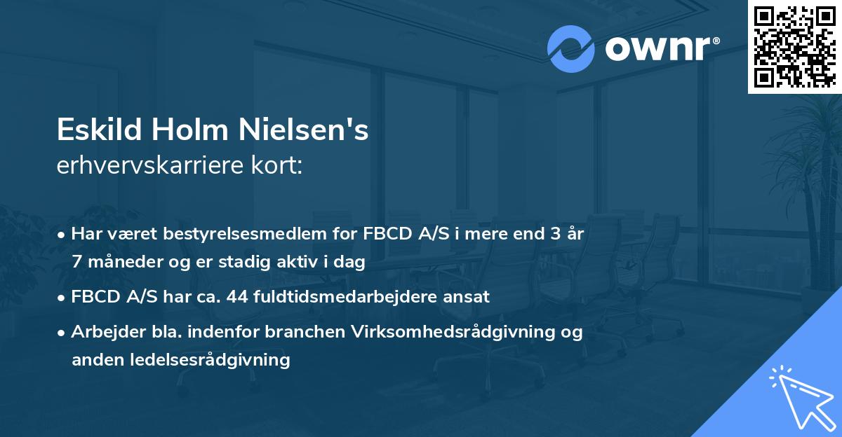 Eskild Holm Nielsen's erhvervskarriere kort