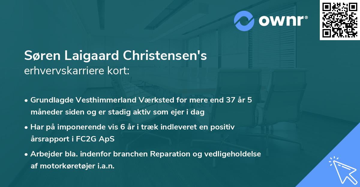 Søren Laigaard Christensen's erhvervskarriere kort