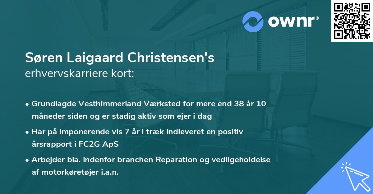 Søren Laigaard Christensen's erhvervskarriere kort