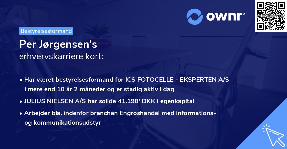 Per Jørgensen's erhvervskarriere kort