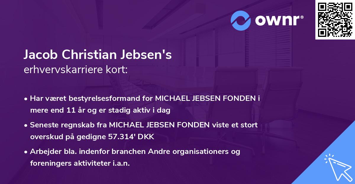 Jacob Christian Jebsen's erhvervskarriere kort