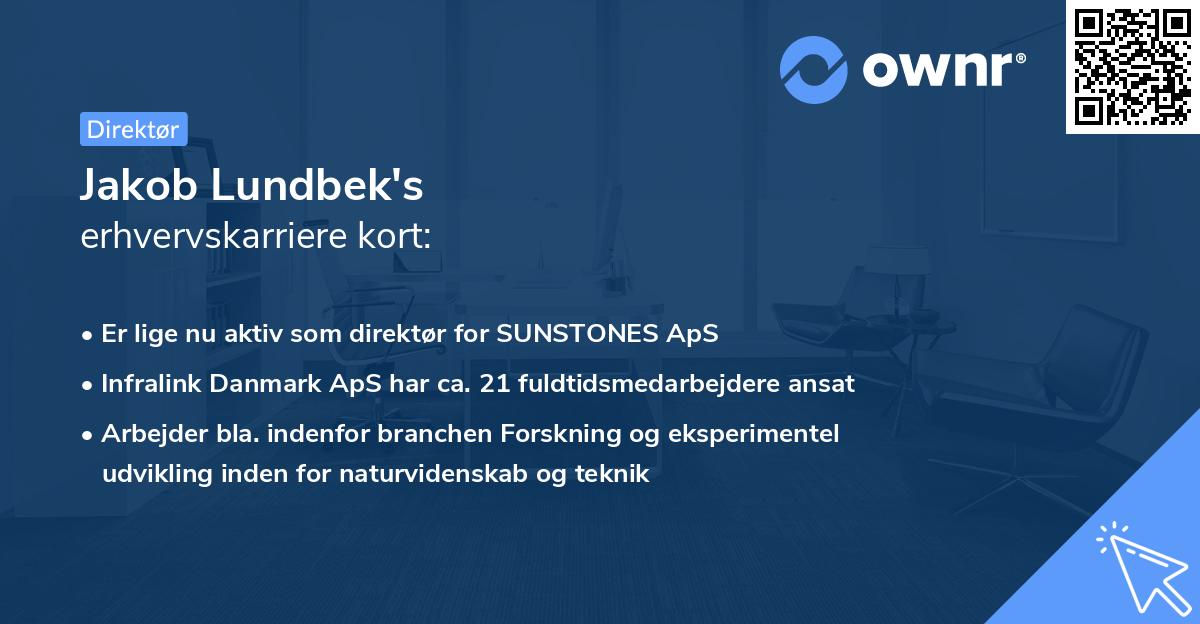 Jakob Lundbek's erhvervskarriere kort