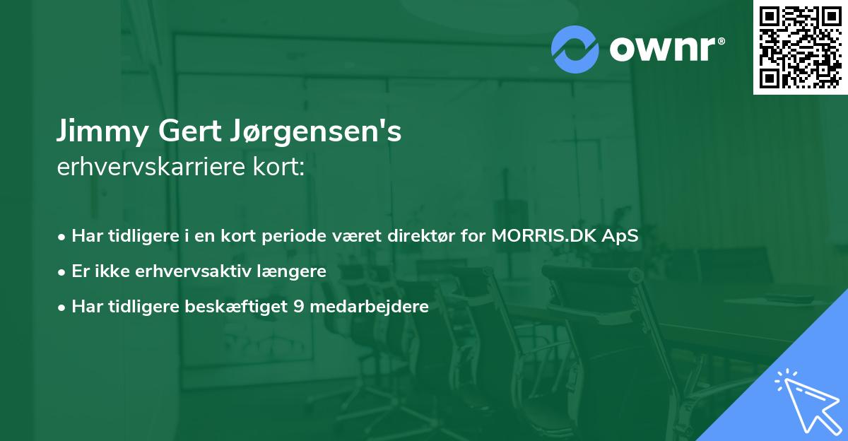 Jimmy Gert Jørgensen's erhvervskarriere kort