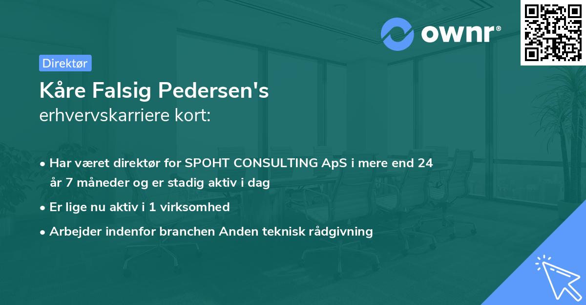 Kåre Falsig Pedersen's erhvervskarriere kort