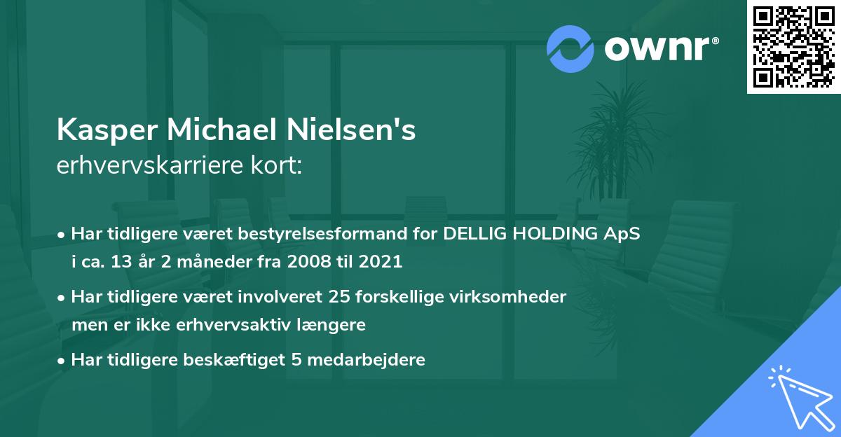 Kasper Michael Nielsen's erhvervskarriere kort