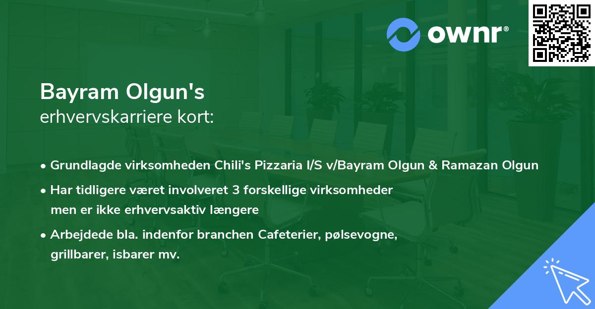 Bayram Olgun's erhvervskarriere kort