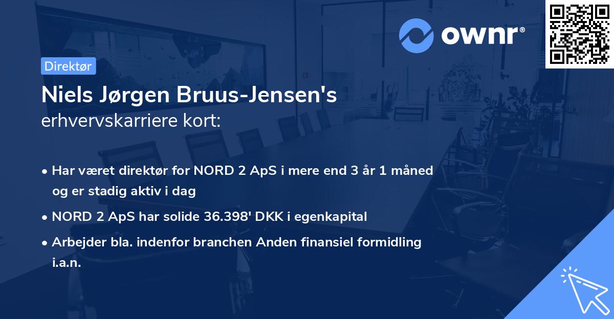 Niels Jørgen Bruus-Jensen's erhvervskarriere kort