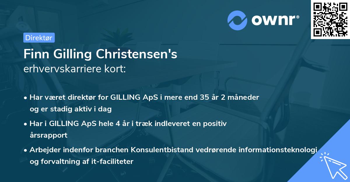 Finn Gilling Christensen's erhvervskarriere kort