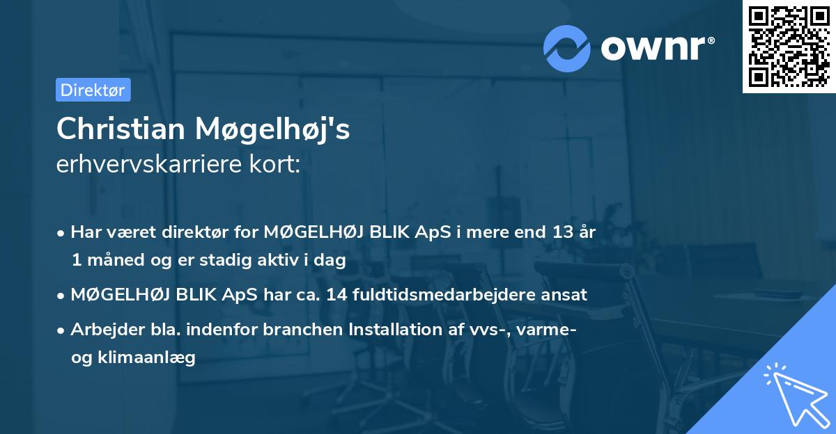 Christian Møgelhøj's erhvervskarriere kort