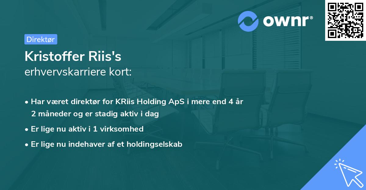 Kristoffer Riis's erhvervskarriere kort