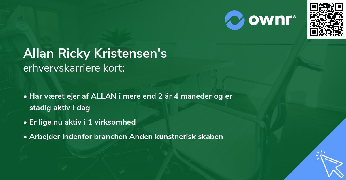 Allan Ricky Kristensen's erhvervskarriere kort