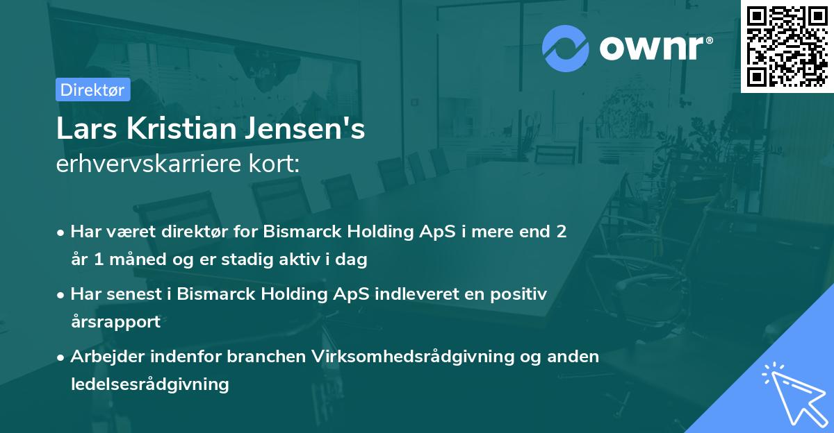 Lars Kristian Jensen's erhvervskarriere kort