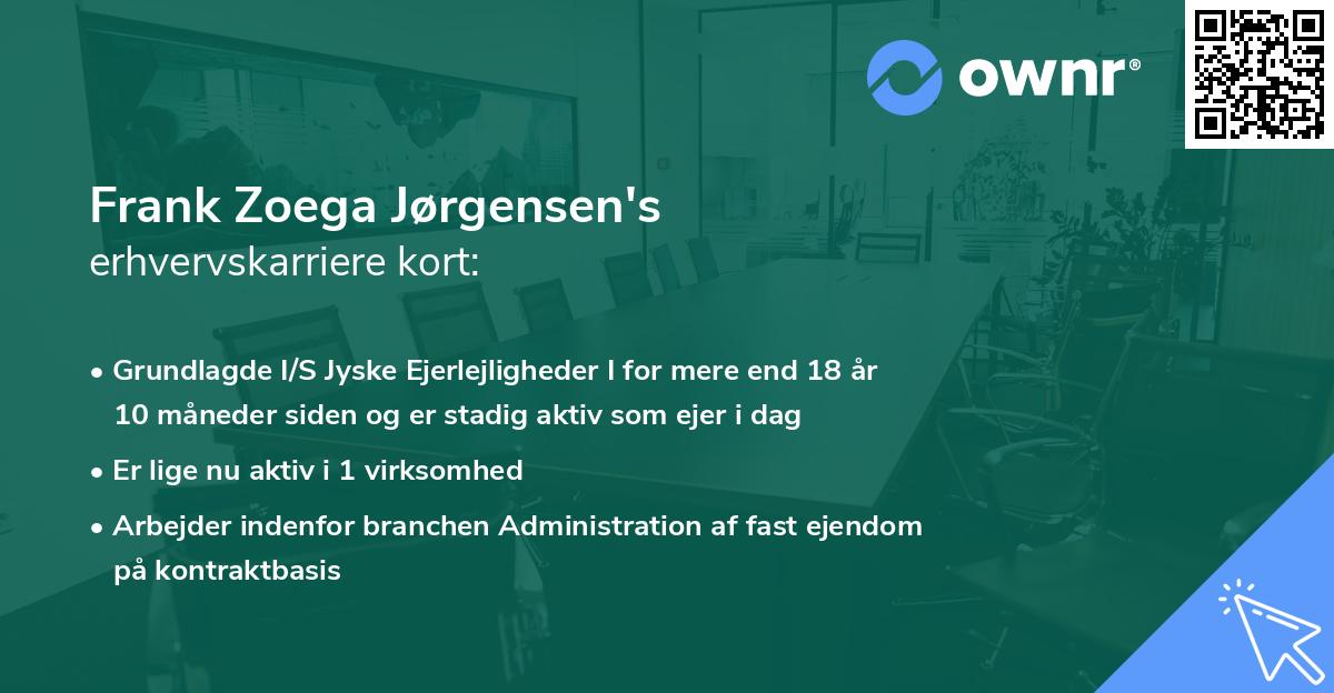 Frank Zoega Jørgensen's erhvervskarriere kort