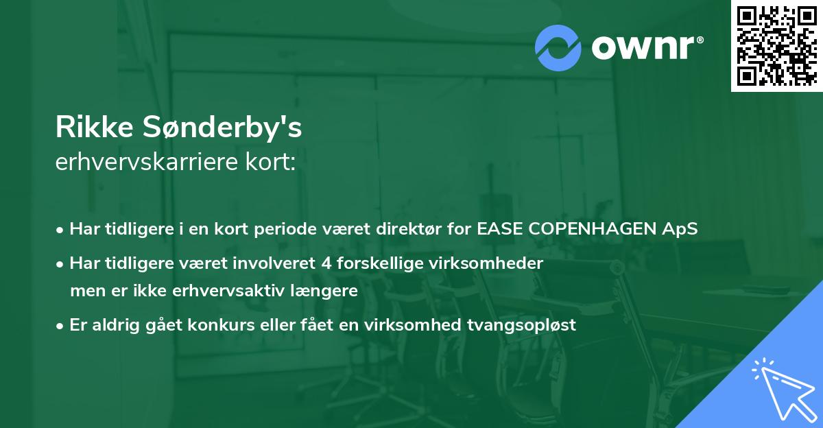 Rikke Sønderby's erhvervskarriere kort