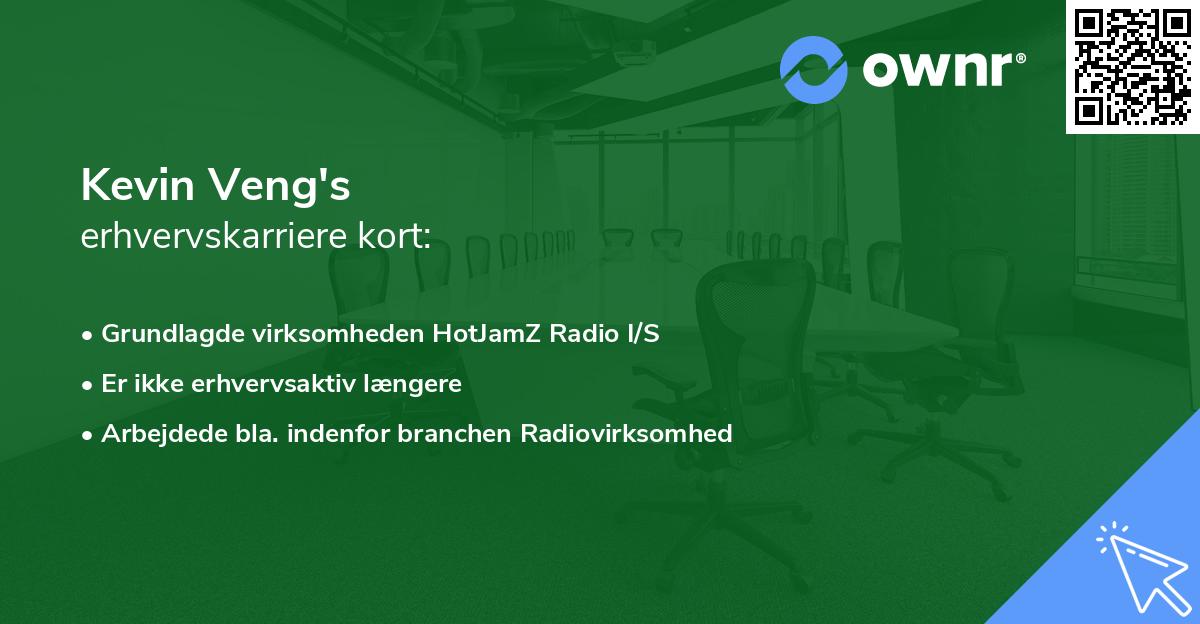 Kevin Veng's erhvervskarriere kort