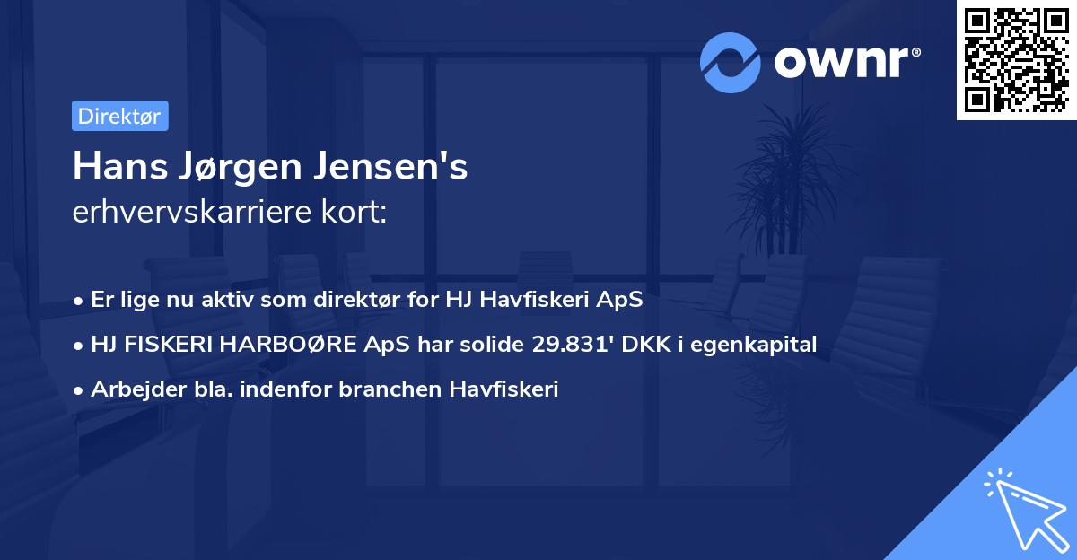 Hans Jørgen Jensen's erhvervskarriere kort