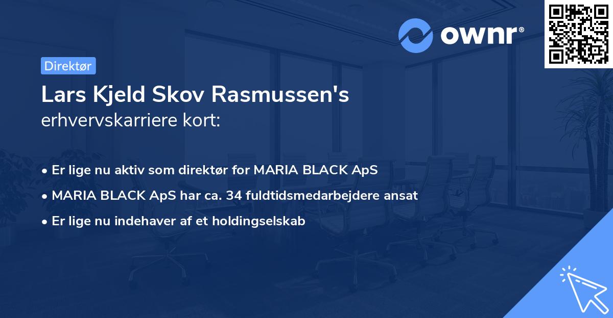 Lars Kjeld Skov Rasmussen's erhvervskarriere kort