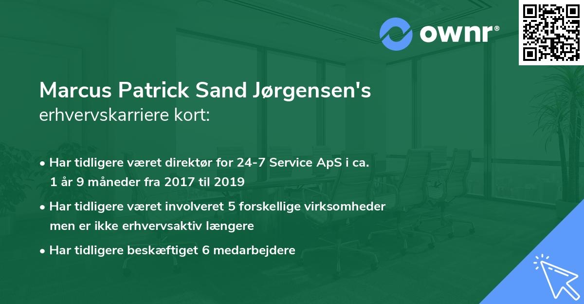 Marcus Patrick Sand Jørgensen's erhvervskarriere kort