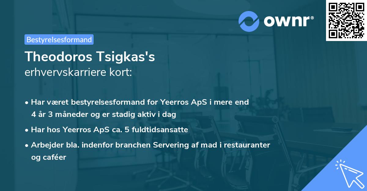 Theodoros Tsigkas's erhvervskarriere kort