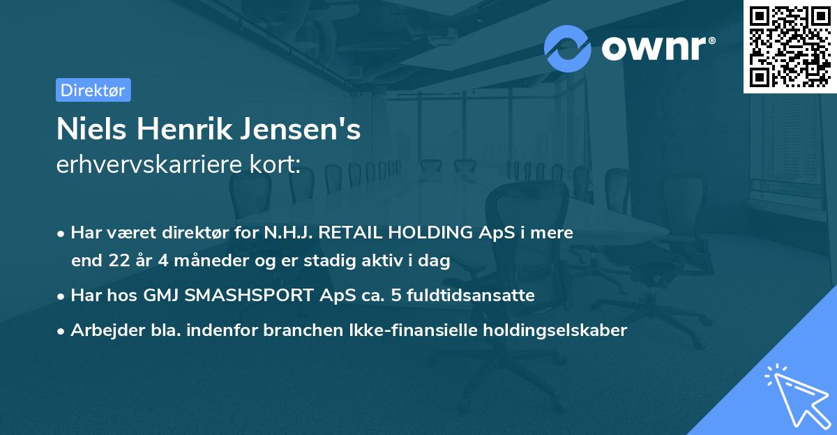 Niels Henrik Jensen's erhvervskarriere kort