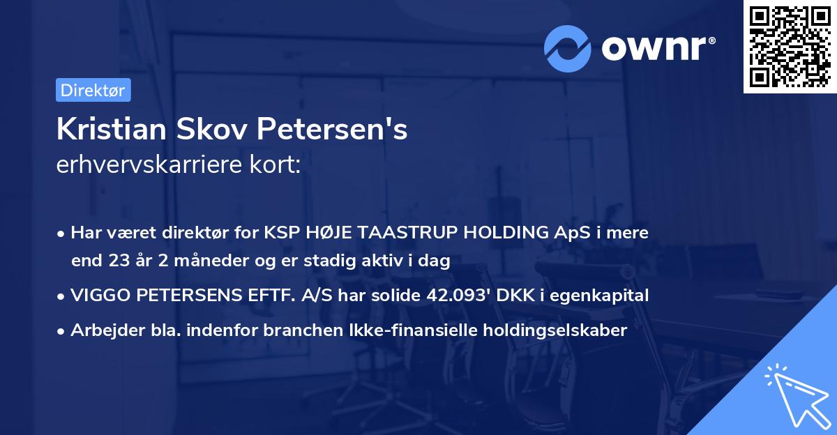 Kristian Skov Petersen's erhvervskarriere kort
