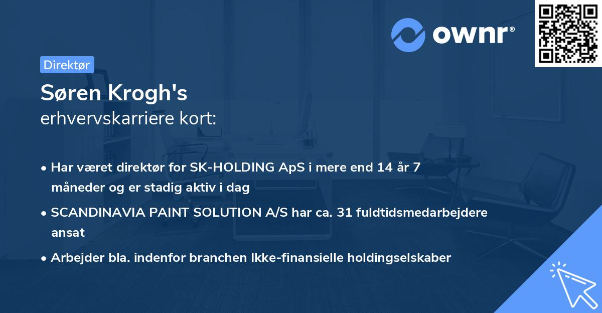 Søren Krogh's erhvervskarriere kort