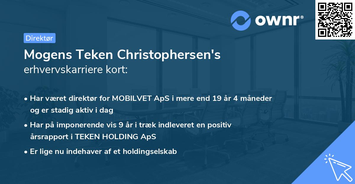 Mogens Teken Christophersen's erhvervskarriere kort